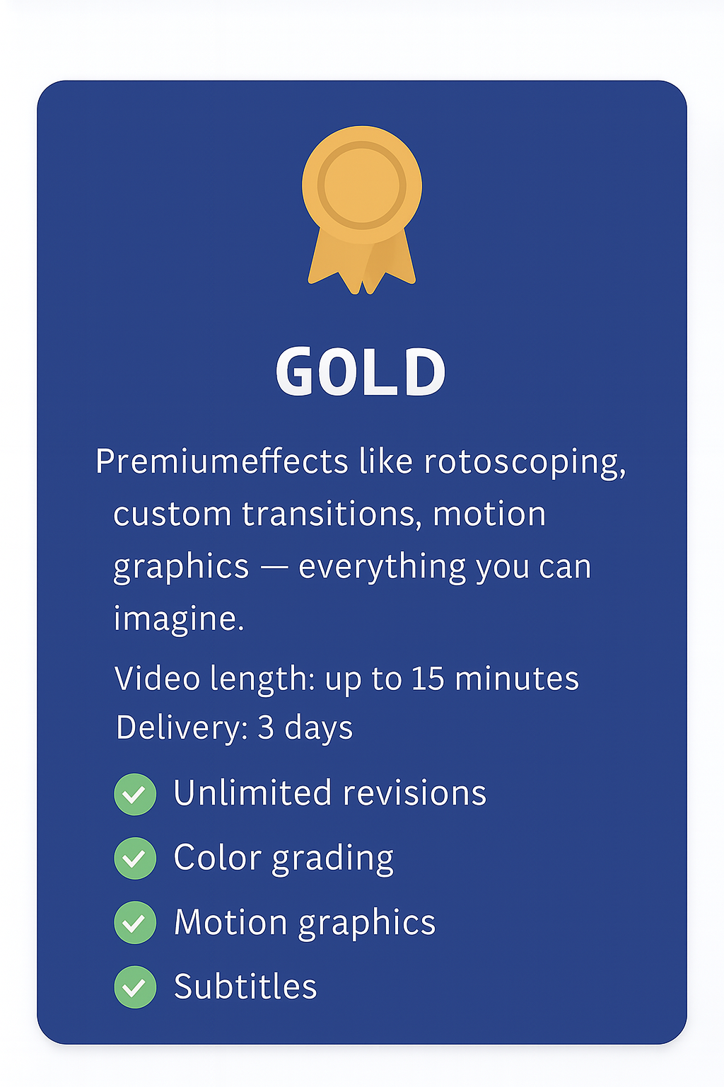 Gold Pack – Cinematic Pro Full-Service, High-Impact Video Editing